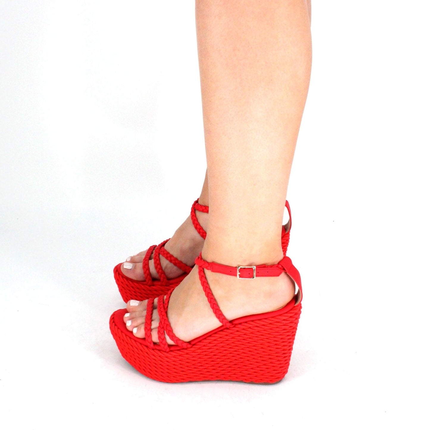 CASA DEL MAR Emma Red Wedges