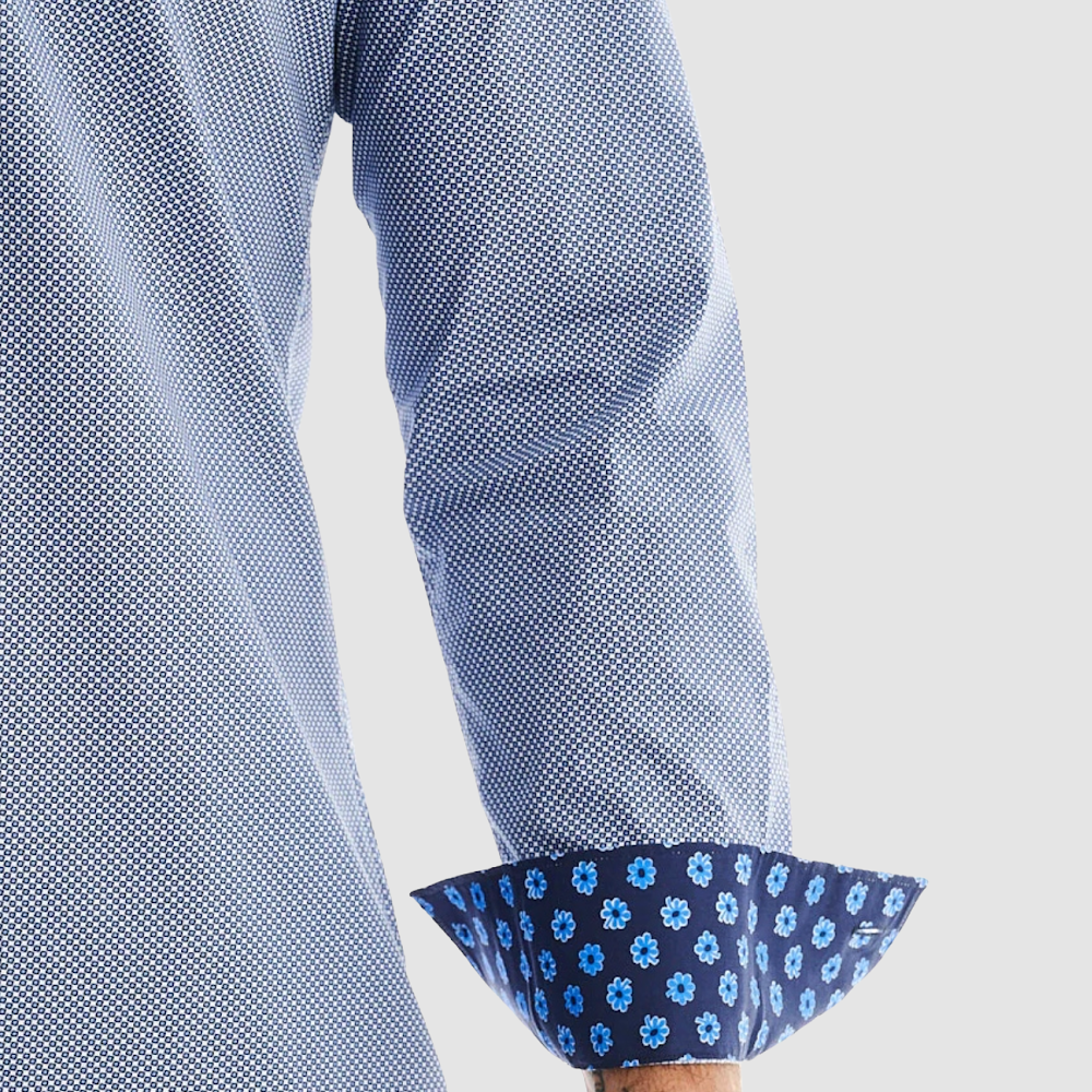 BERTIGO Blue Squares Shirt