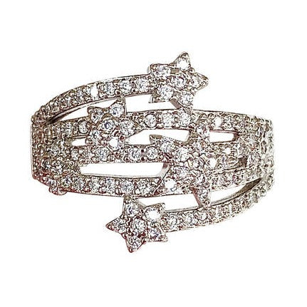 gemelli Silver Star Wrap Ring