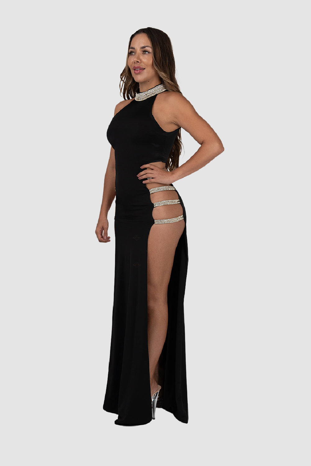 Vie Sauvage Evelina Gown Black W Gold