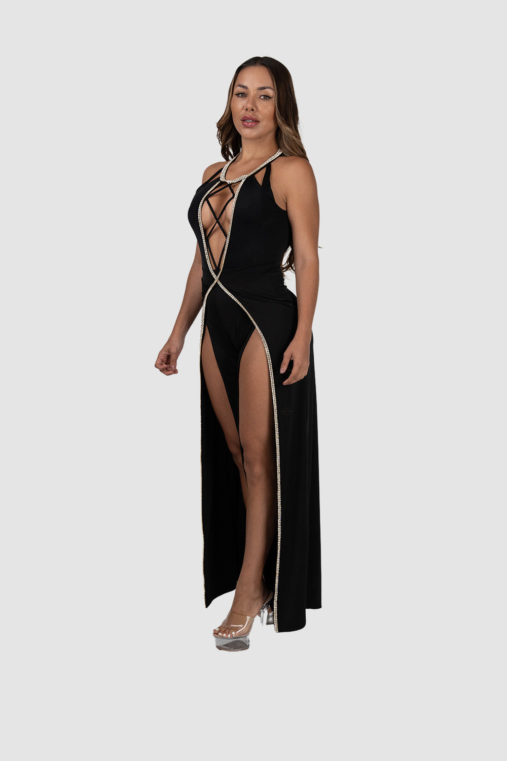 Vie Sauvage Adrian Black W Gold Jumpsuit