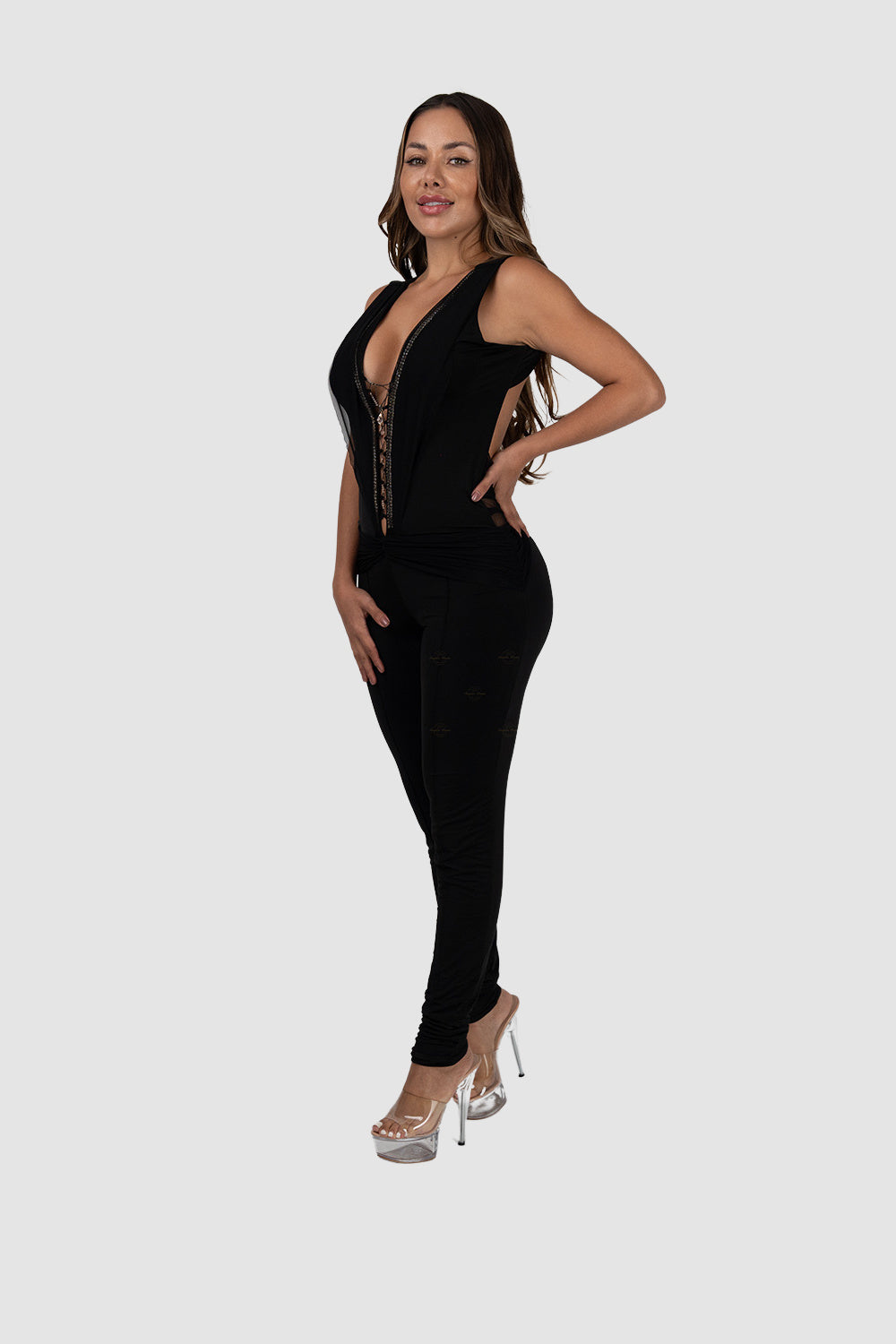 Vie Sauvage Jamie Black/Gold Jumpsuit