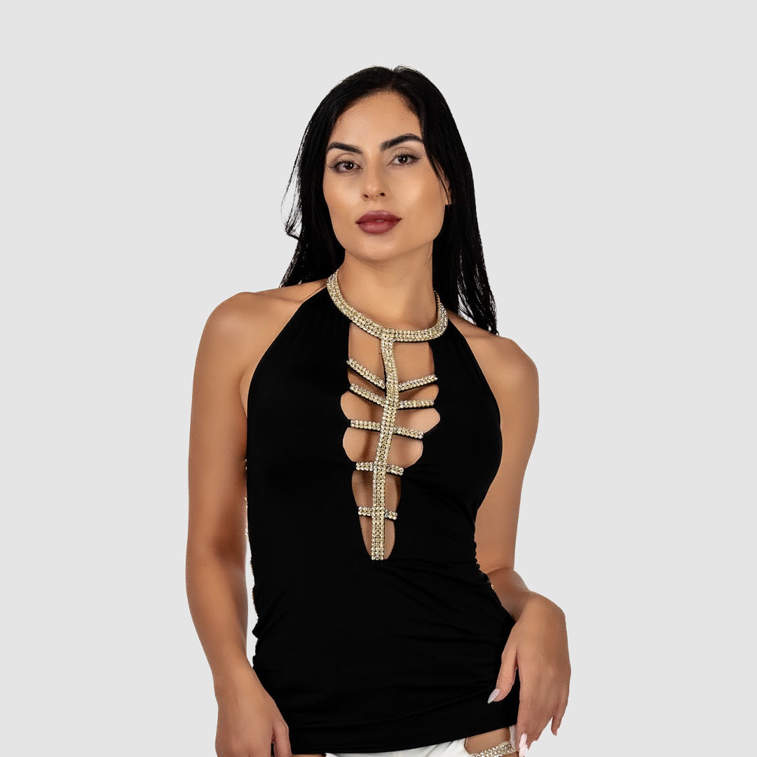 Vie Sauvage Dallas Black w Gold Top