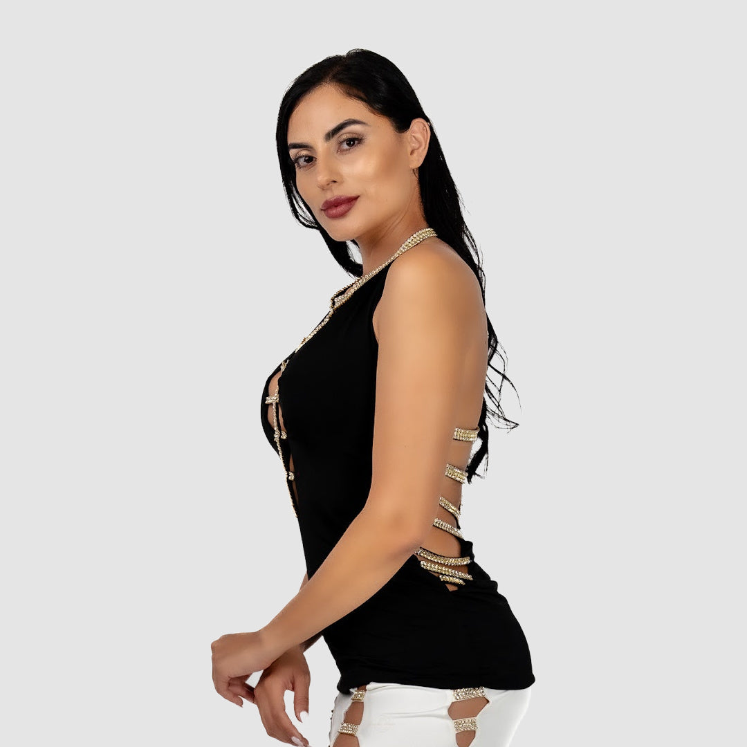 Vie Sauvage Dallas Black w Gold Top