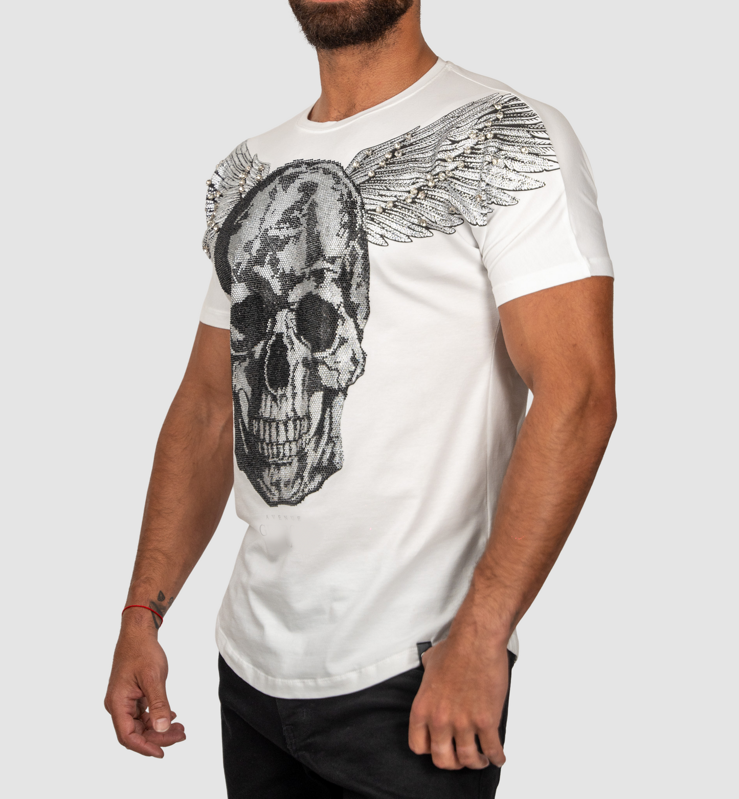 GEORGE V White Wings-Skull T-Shirt