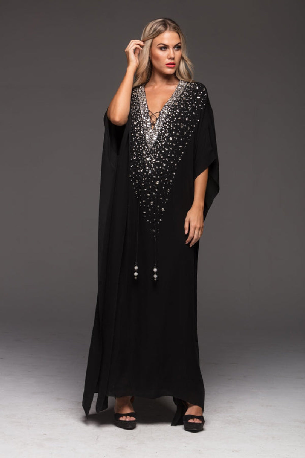 Black Long Kaftan