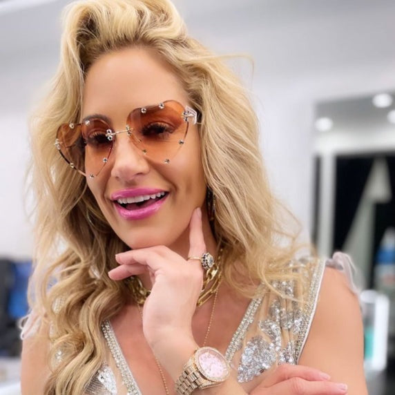 Summerz Gold Sunset Heart Sunglasses.