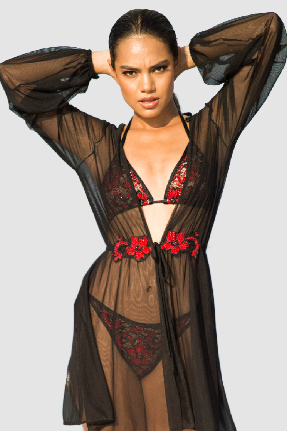 BACCIO Linda Red Black Cover-Up