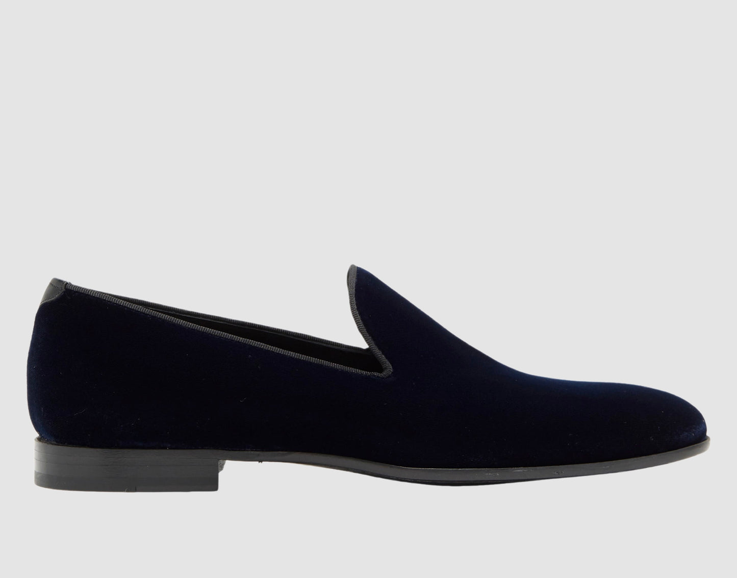 JARED LANG NAVY VELVET SLIPPERS