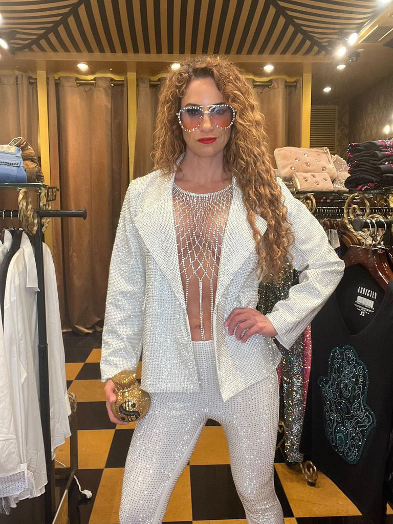 Day G White Silver Blazer