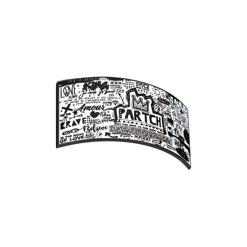 Partch clip Pop Love Art white and black | Basquiat