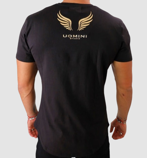 UOMINI Casino Card Black T-Shirt