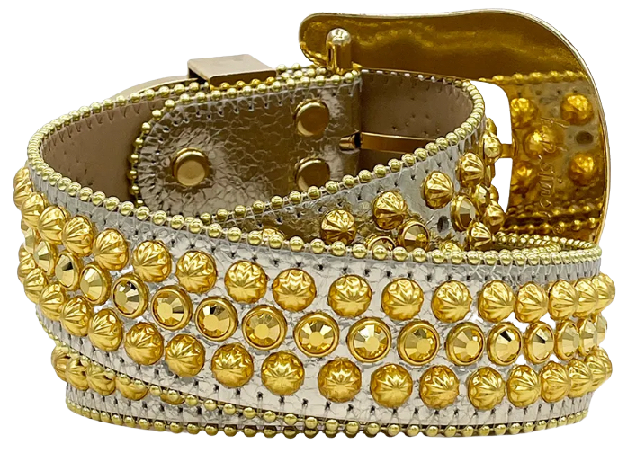 BB SIMON Gold Chrome Triple 'b' Safa Belt