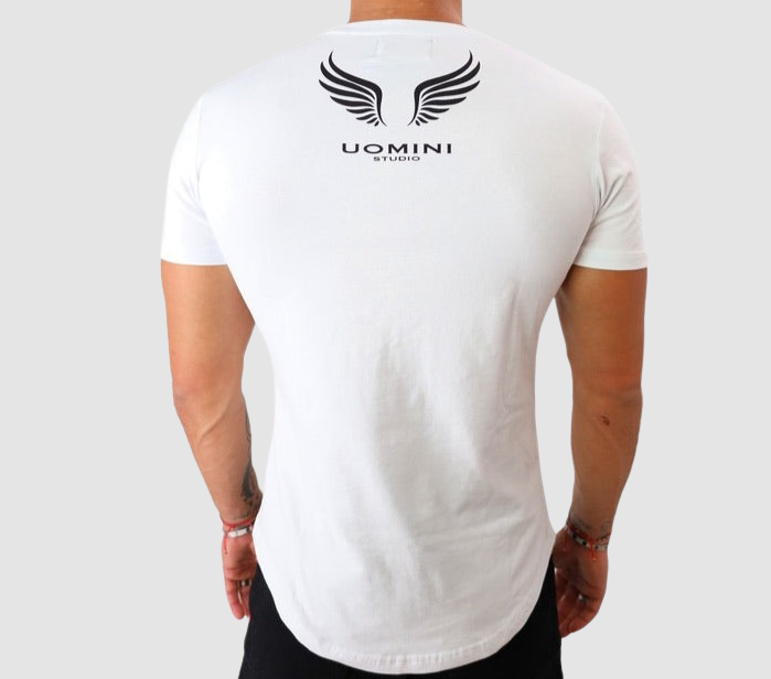 UOMINI Casino Card White T-Shirt