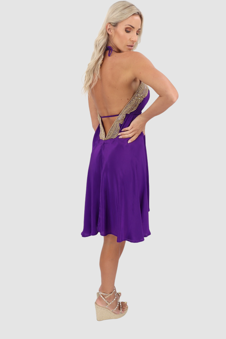 JSQUAD Purple Short Dress
