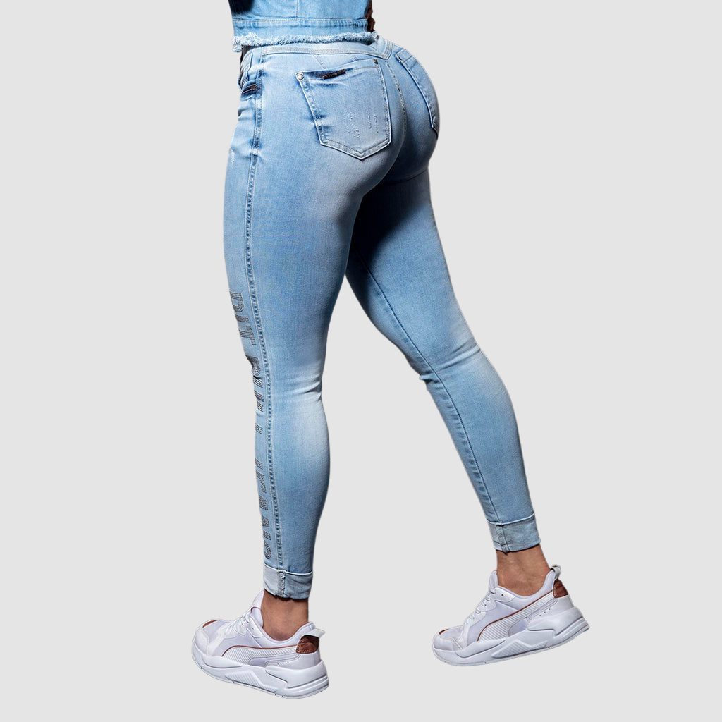 PIT BULL JEANS Pit Bull 39387 Light Blue Women Straight Jeans