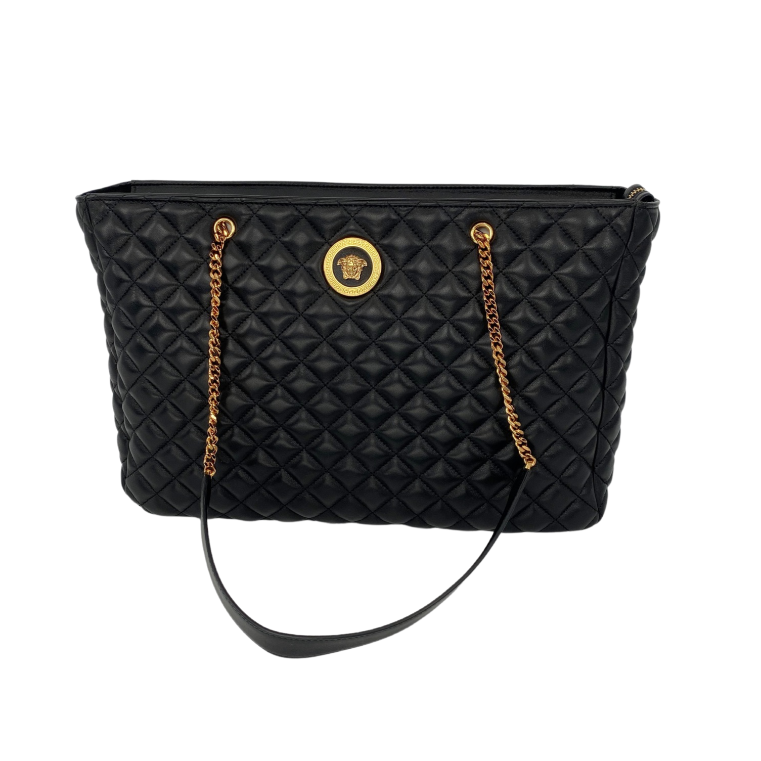 Medusa Leather Coin Purse in Black - Versace