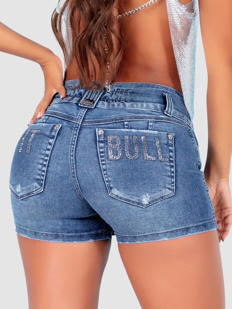 PIT BULL JEANS 60540 Denim Skirt Shorts
