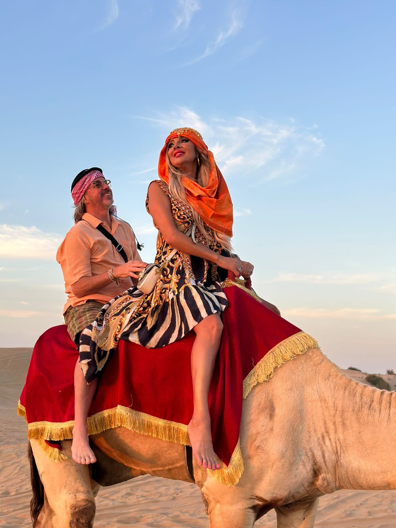 CASA DEL MAR Black/Gold Hi-Low Dress