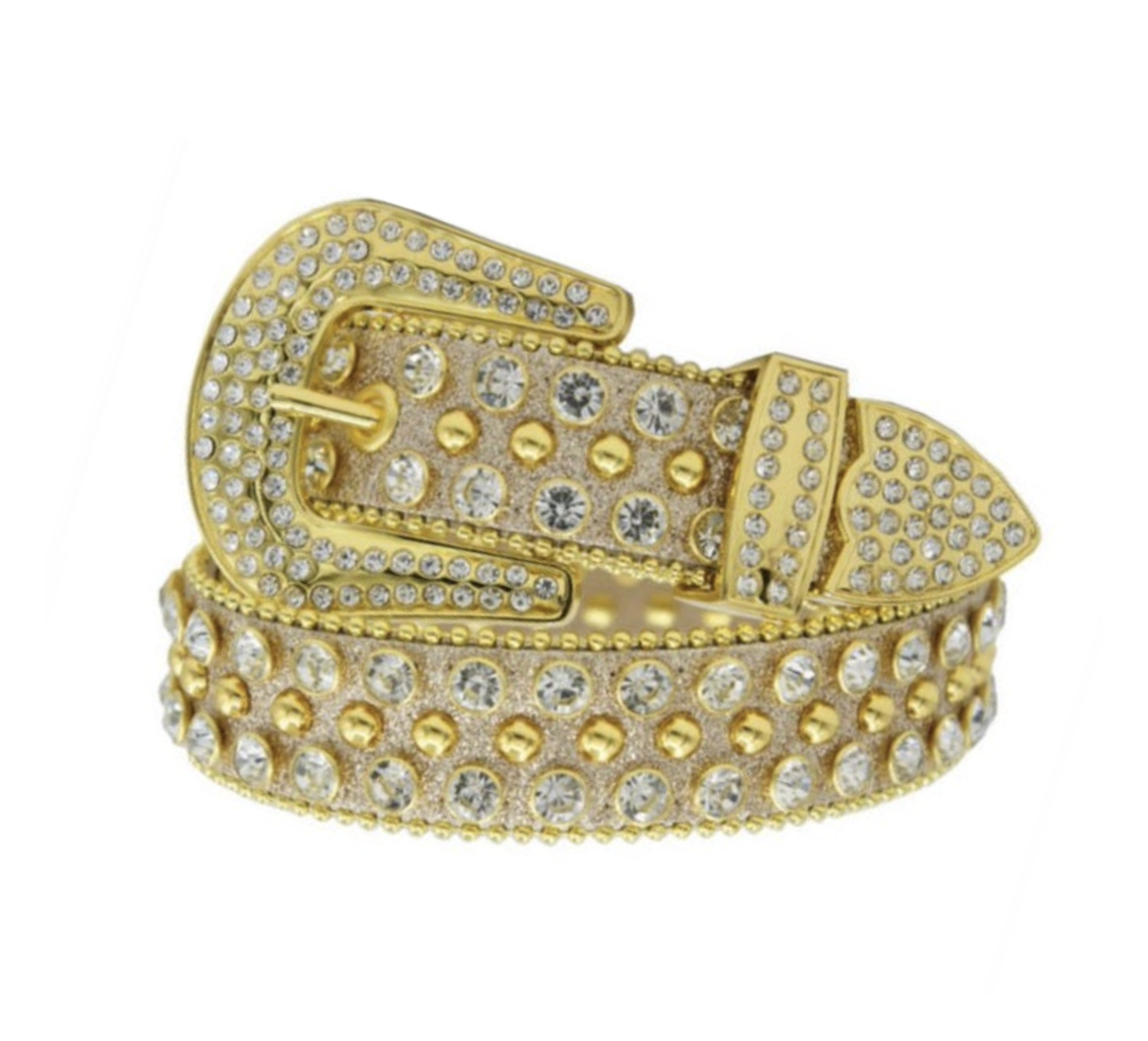 Shimmer Gold Crystals Belt