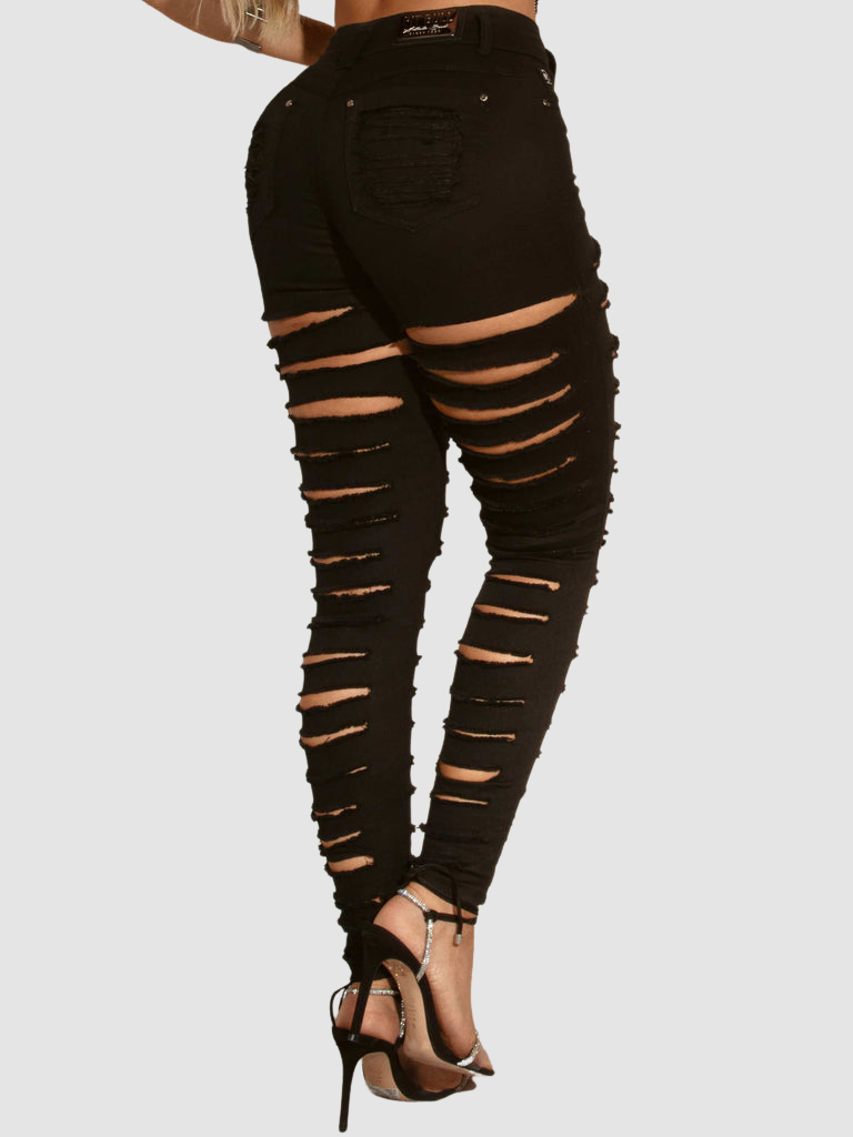 PIT BULL JEANS Skinny Razored Black Pants