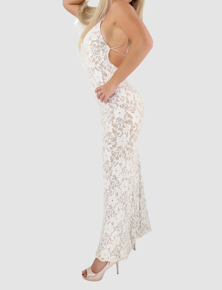 BACCIO Magda White Long Dress