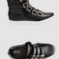J75 Black Sneakers with Gold Hardware