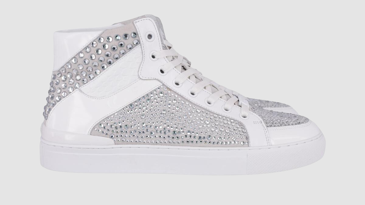 Patent White Sneakers