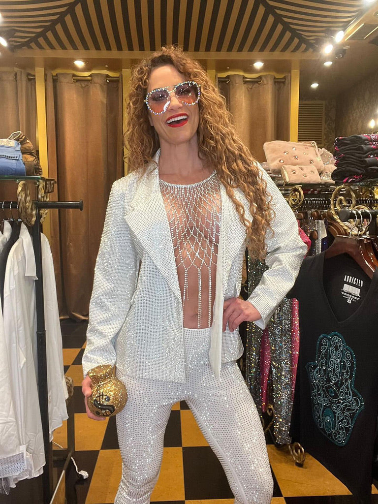 Day G White Silver Blazer