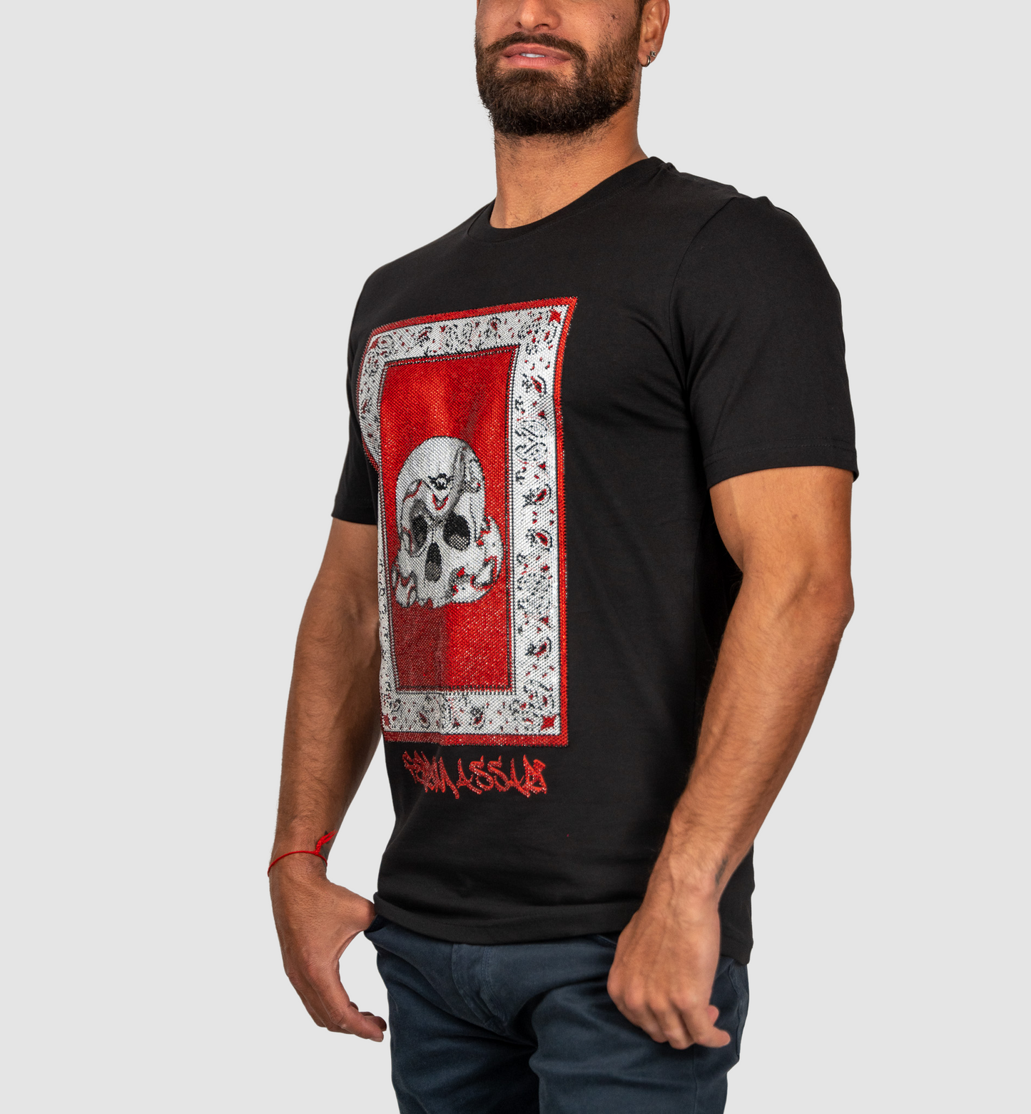 Ferrari Massari Black T-Shirt W Skull