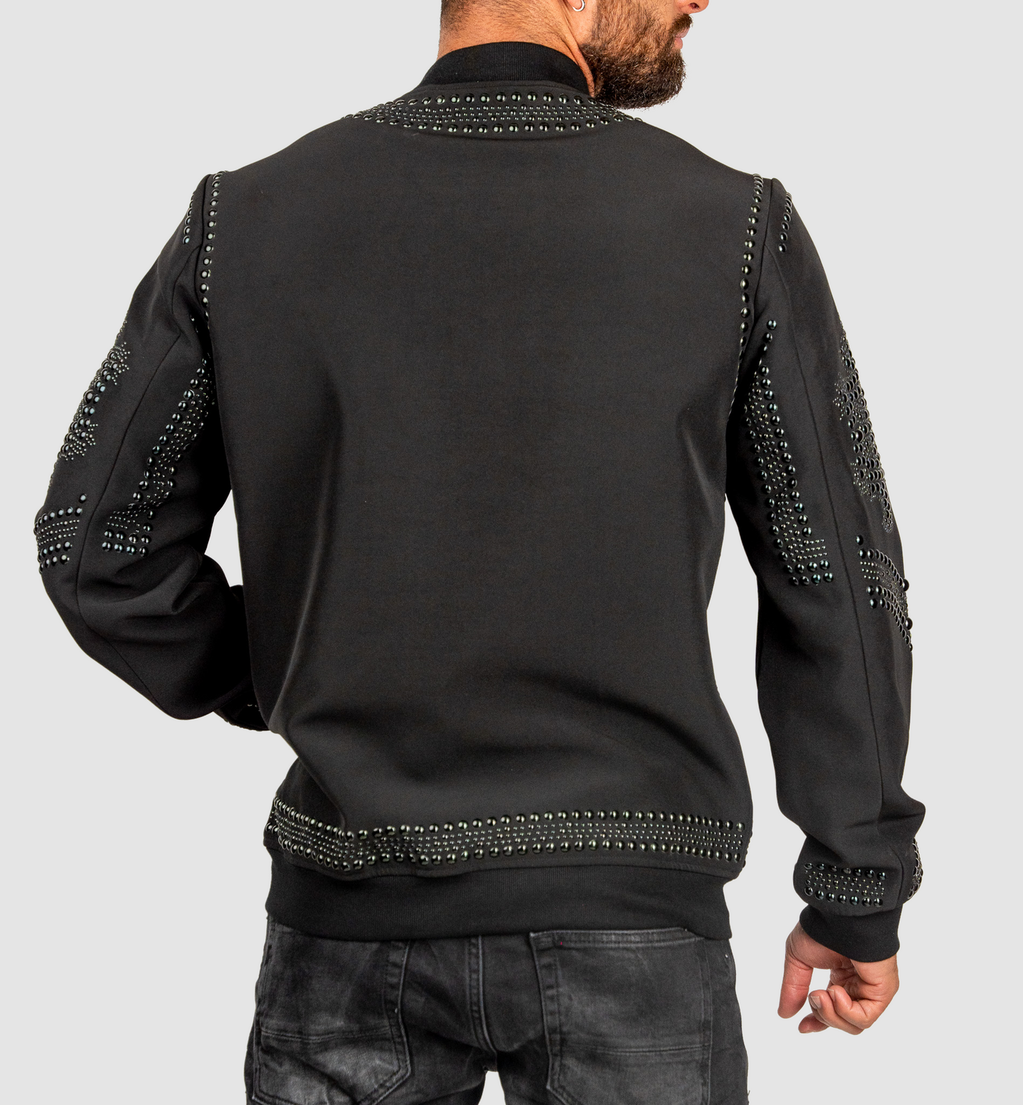 BARABAS Black/Black Bomber Jacket