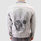 ADDICTED Grey Jacket W Silver Skull