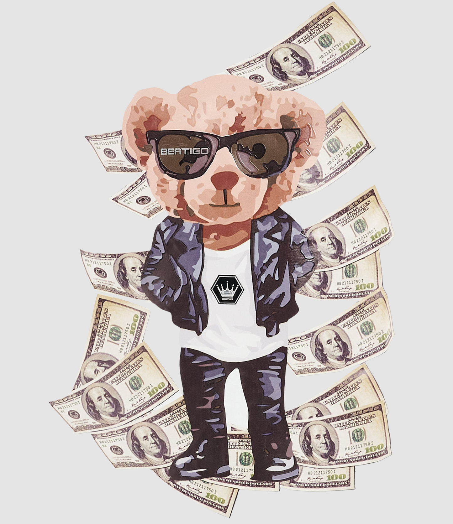 BERTIGO Black Teddybills T-Shirt