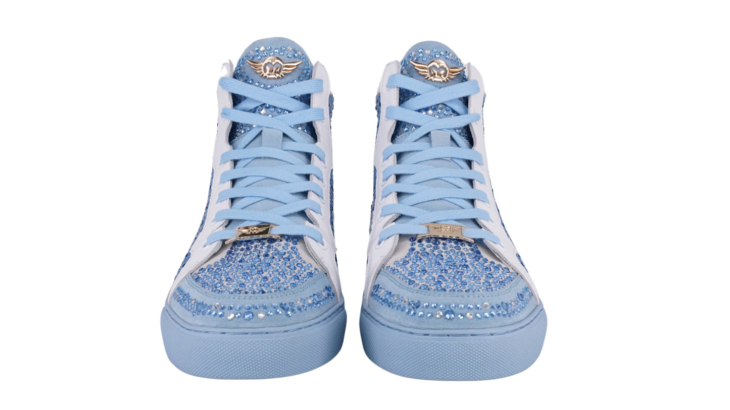 Baby Blue N White Sneakers