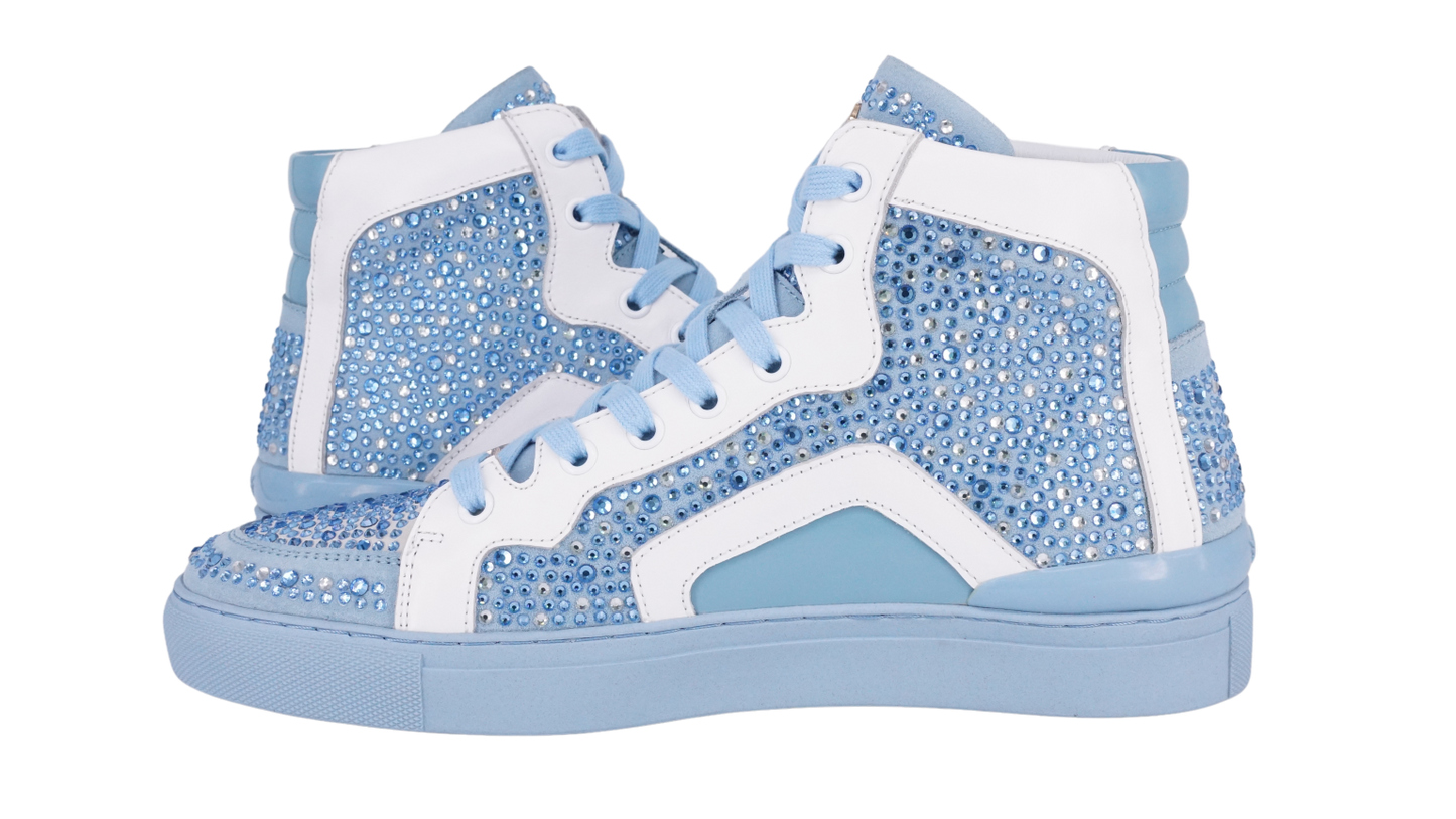 Baby Blue N White Sneakers