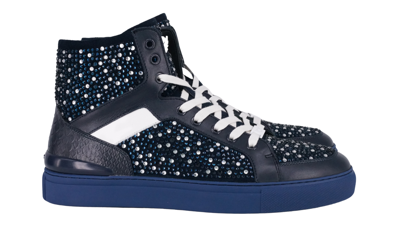 Navy Crystal Sneakers