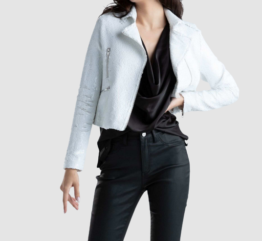 DANCE & MARVEL White Sequins Jacket