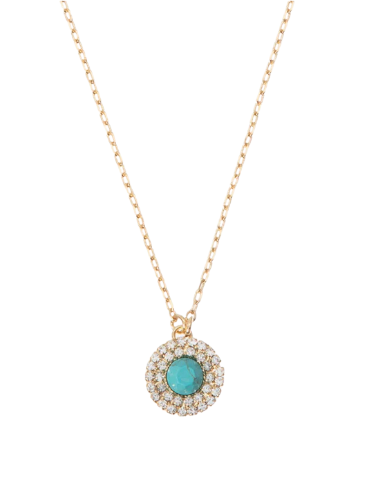 Coravana Sunflower Gold Turquoise Necklace