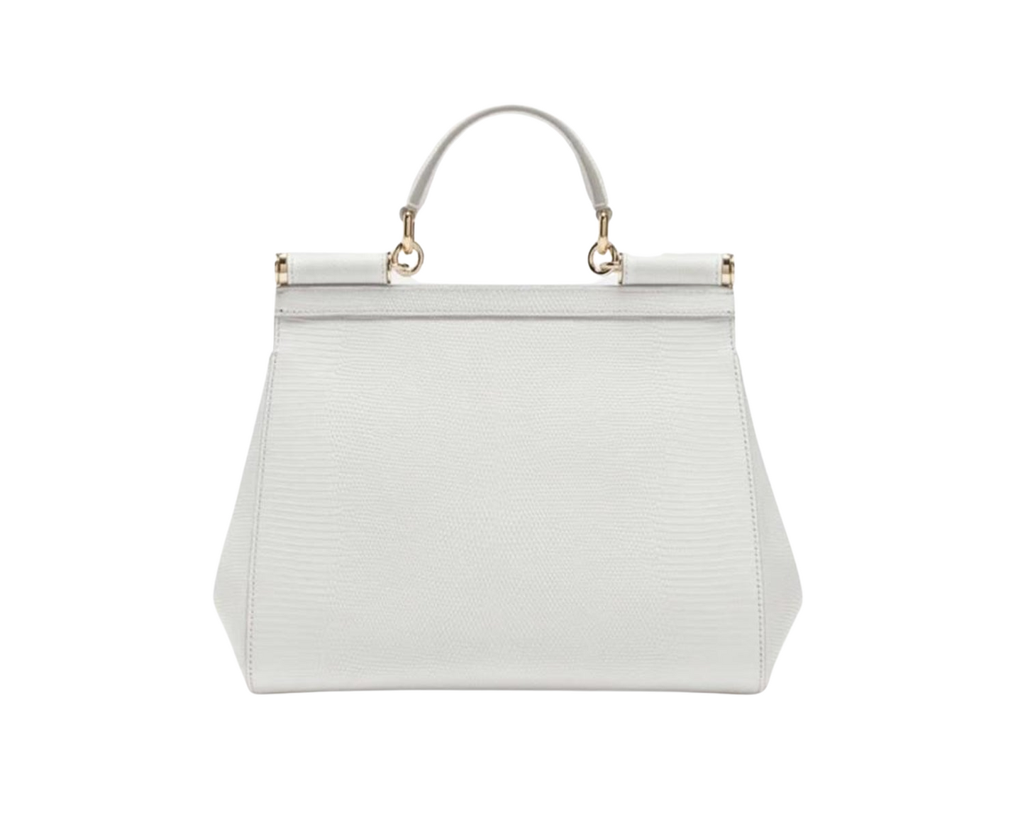 Dolce & Gabbana White Sicily Leather Bag W Multicolor D&G Crystal Logo