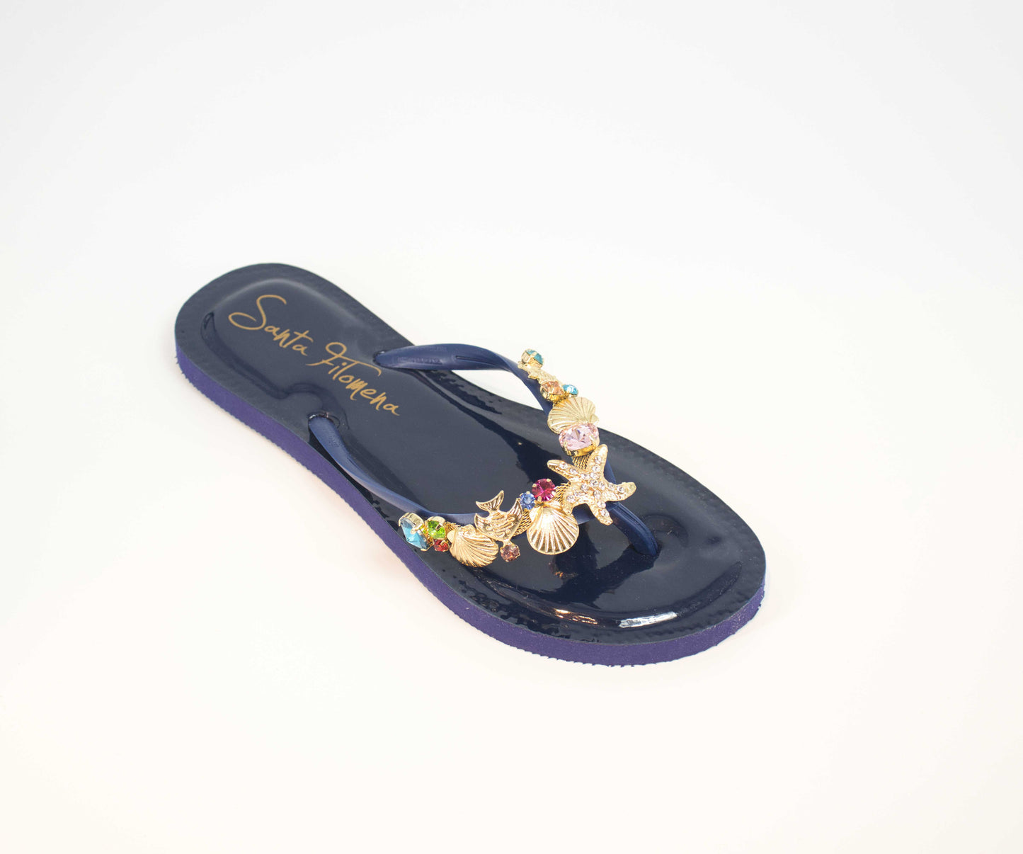 SANTA FILOMENA Santa Filomena Dark Blue patent Women Sandals