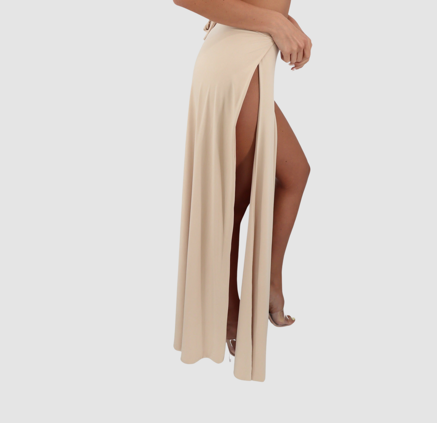 VIE SAUVAGE Nude Long Skirt