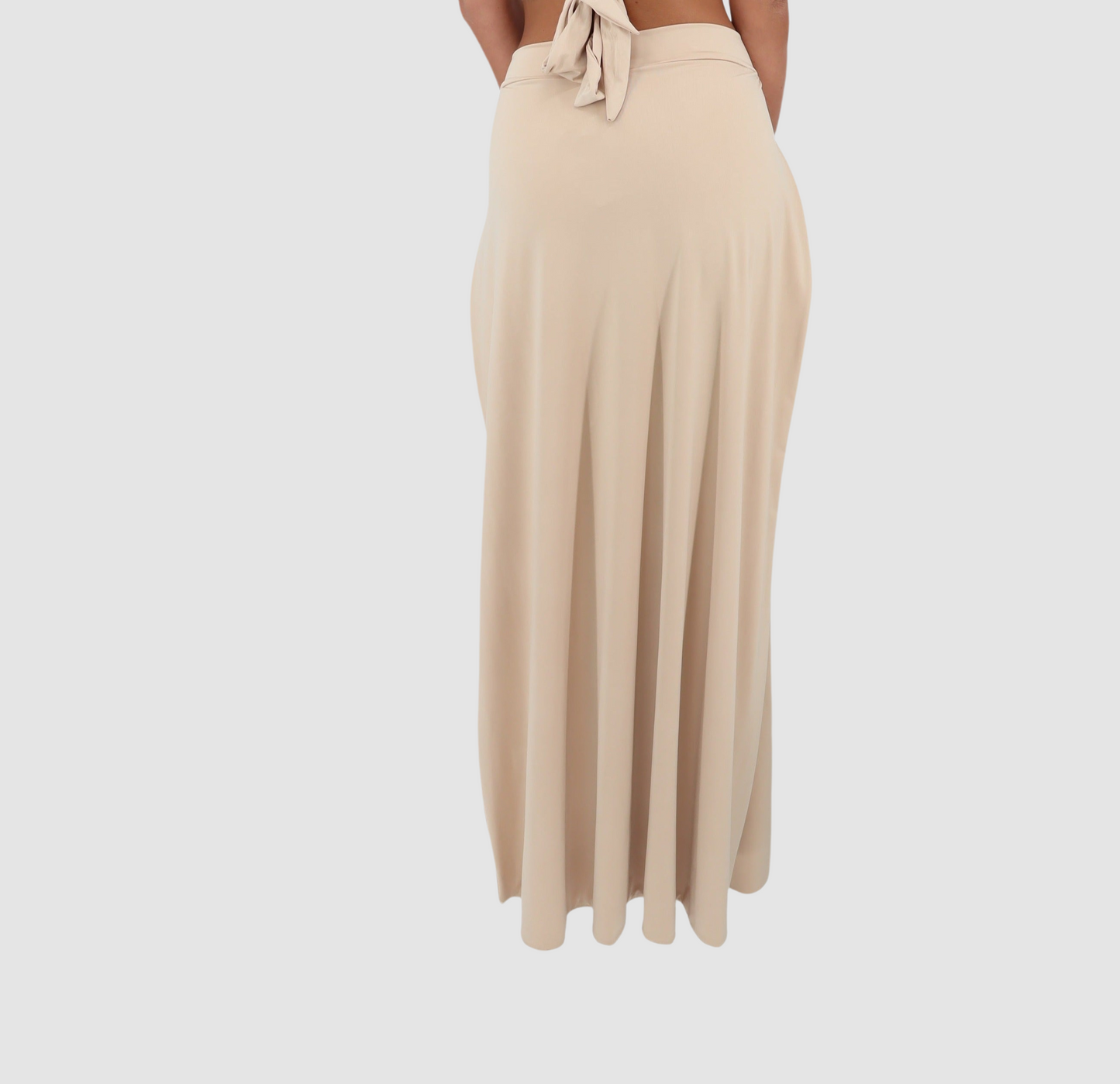 VIE SAUVAGE Nude Long Skirt
