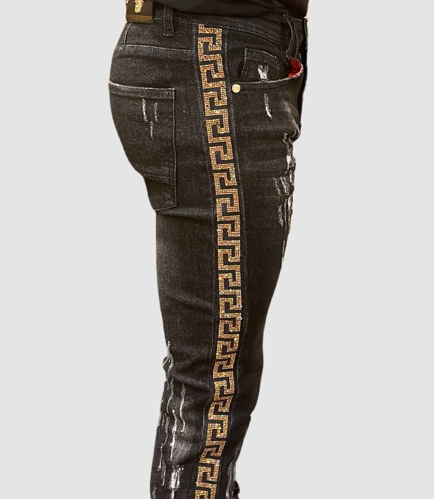 BARABAS Black/Gold Jeans