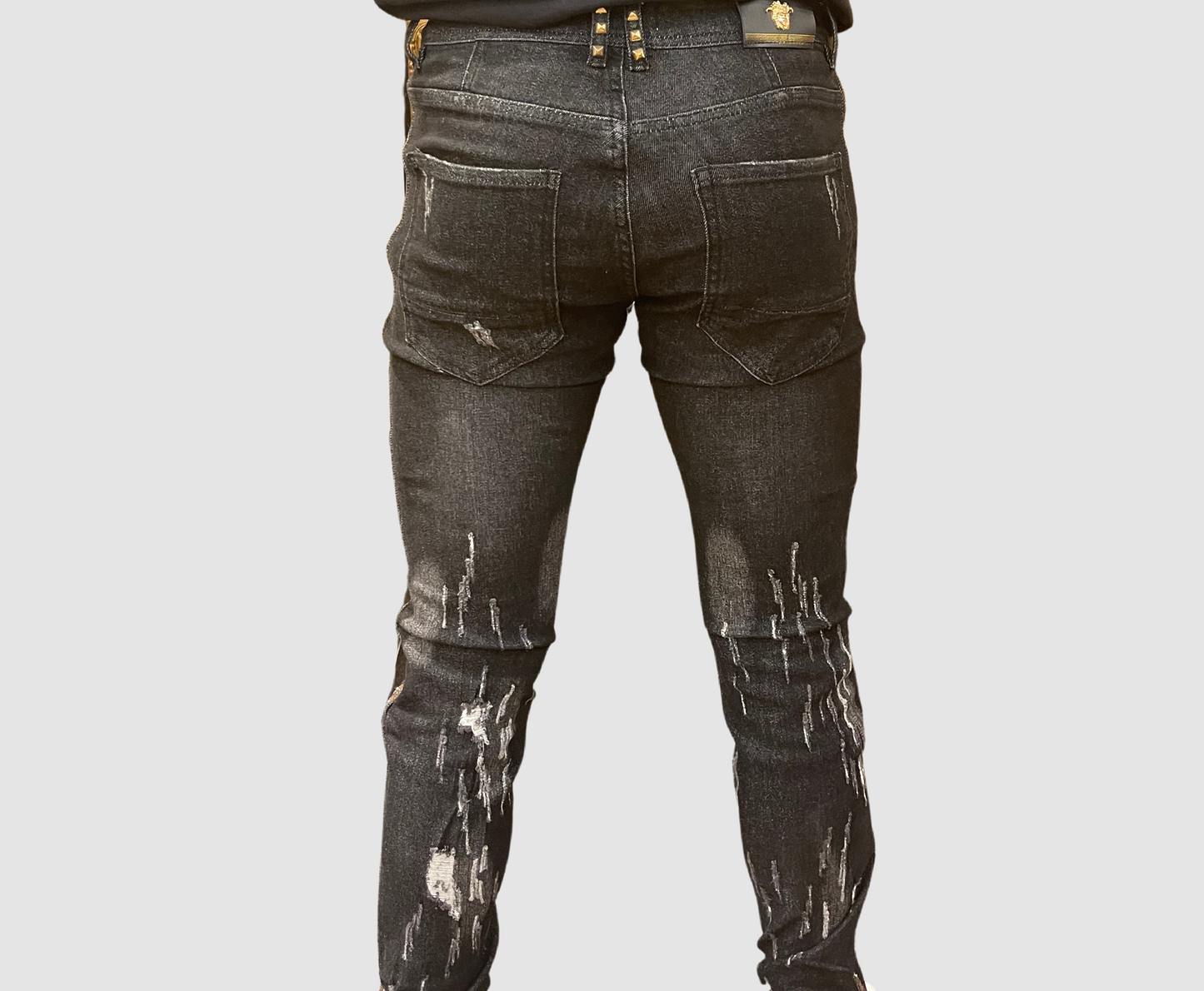 BARABAS Black/Gold Jeans
