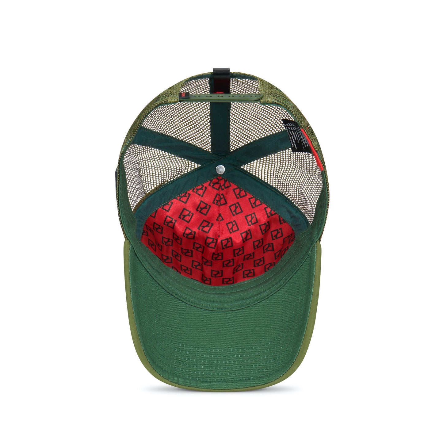 Partch Trucker Hat Kaki with PARTCH-Clip DWYL-G11 Inside View