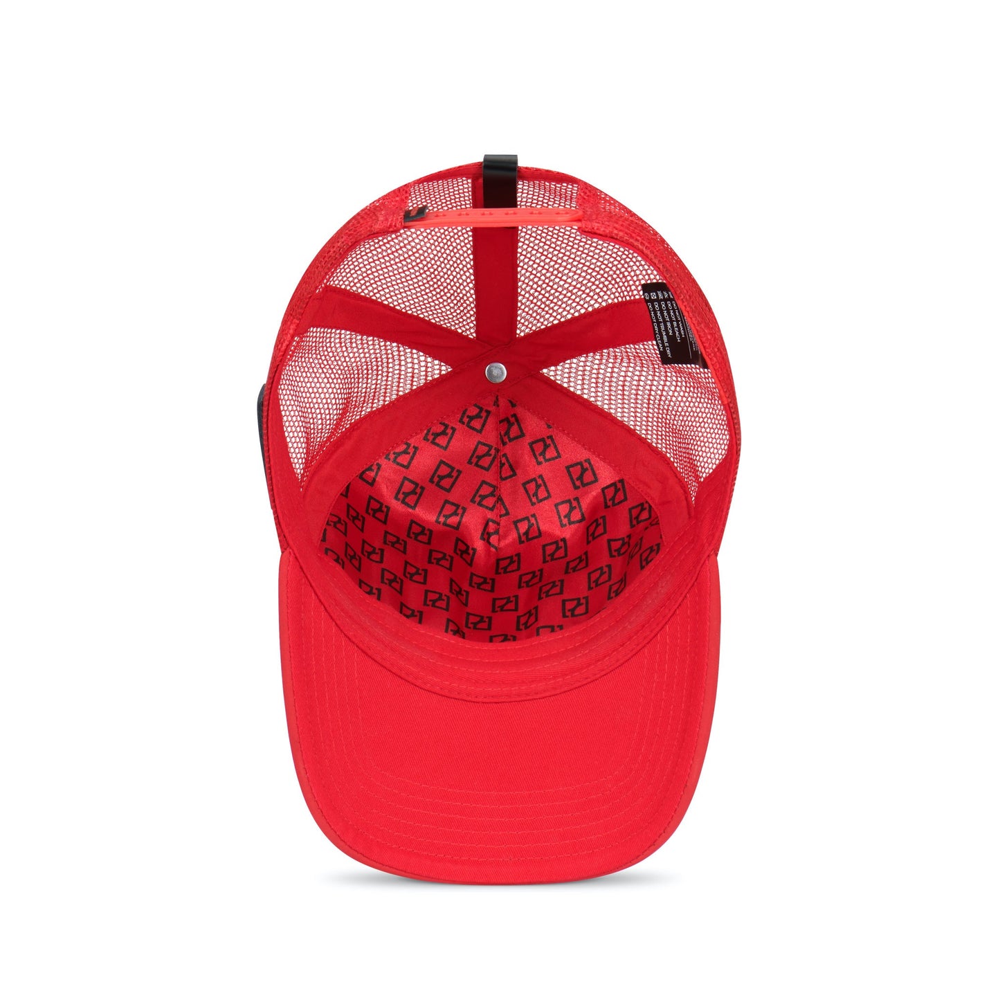 Partch Trucker Hat Red with PARTCH-Clip Pop Love Inside View