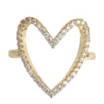 Gemelli Open Heart Ring