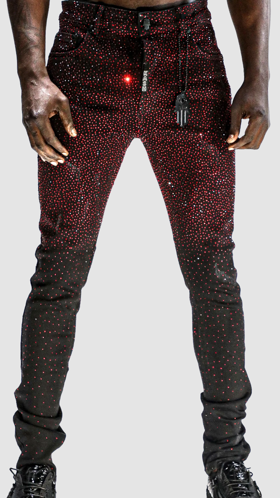 Kash Black/Red Jeans