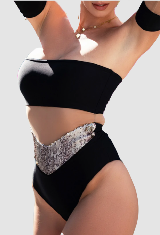 Naomi Besson Gorgo Black Sand Swimsuit