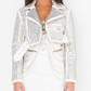 Azalea Wang White Crystal Jacket